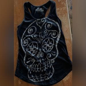 Skull racer back tank top